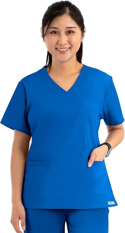 Maevn Core Curved 3 Pocket V-Neck Scrub Top <br>Style - 1626 <br>Sizes XXS - XL</br>