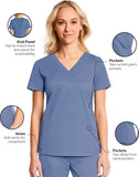 Maevn Women's Scrub Top 1768 Eon Sport Multi Pocket V-Neck Sizes XS to 3XL
