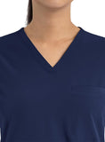 Maevn Women's Tuckable Scrub Top 4530 Matrix Impulse Chest Pocket V-Neck Sizes  XS to 3XL
