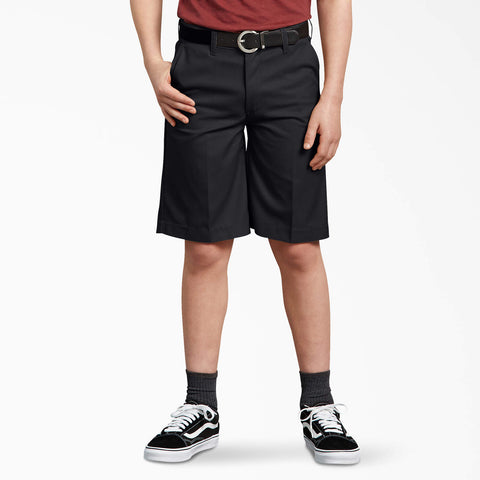 Dickies Boys Black Husky Pleated Short 57062 <br> Sizes 16H - 20H