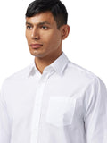 Lee Men's White Long Sleeve Broadcloth Shirt E9337- <br> Sizes S to L