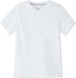 French Toast Unisex White Short Sleeve V-Neck Tee LA9498 <br> Sizes 2T -4T & XS - XL