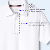 French Toast Boys & Girls Teal Short Sleeve Pique Polo Shirt SA9084 <br> Sizes 2T - 4T & XS - XXL