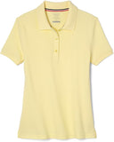 French Toast Juniors Yellow Short Sleeve Stretch Pique Polo Shirt SA9403JL <br> Sizes XS to XL (Copy)