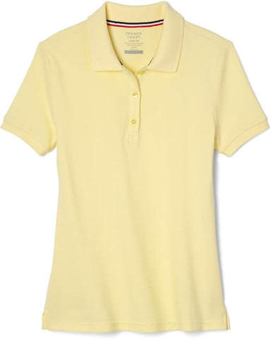 French Toast Juniors Yellow Short Sleeve Stretch Pique Polo Shirt SA9403JL <br> Sizes XS to XL (Copy)