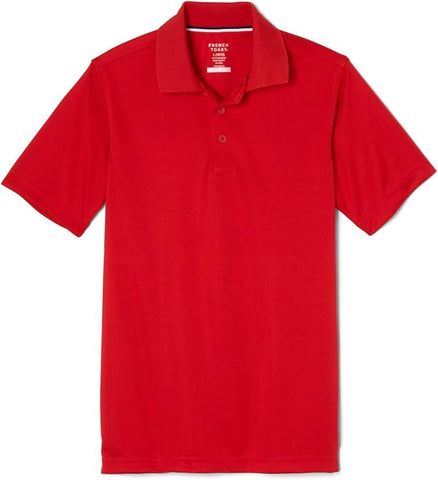 French Toast Men's Red Moisture Wicking Performance Sport Polo Short Sleeve Shirt  <br> Sizes S to XL