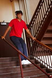 French Toast Men's Red Moisture Wicking Performance Sport Polo Short Sleeve Shirt  <br> Sizes S to XL