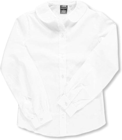 French Toast Girls White Blouse SE9359 Long Sleeve Peter Pan Collar <br> Sizes 18 - 20