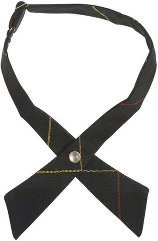 French Toast Girls Crisscross Necktie <br>One Size Fits All</br> Green Plaid, Burgundy Plaid, Burgundy Plaid,