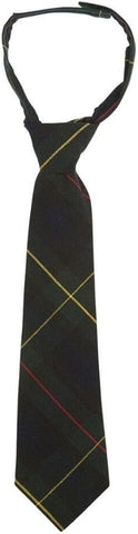 French Toast Kids Adjustable Green Plaid Tie Sizes 4 -7 / 8 - 12 / 14 - 20