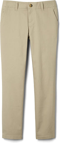 French Toast Women's Khaki Straight Leg Stretch Pant SK9490 <br> Sizes 2 to 16