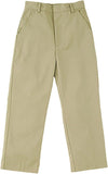 Universal School Uniforms Husky Black, Brown, Gray, Khaki & Navy <br>Flat Front Pant <br> Sizes 8H - 20H </br>