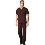 Maevn Mens V-Neck Top and Drawstring Pant Set Style 90061006 Chocolate
