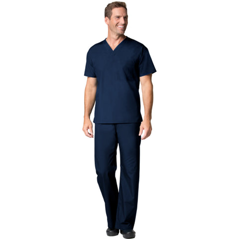 Maevn Mens V-Neck Top and Drawstring Pant Set <br> Style - 90061006 <br>Size XXS - L</br> Black, Ceil Blue, Chocolate, Caribbean, Hot Pink, Hunter, Khaki, Lake Blue, Malibu, Navy, Pewter, Purple, Red, Royal, Teal, White & Wine
