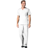 Maevn Mens V-Neck Top and Drawstring Pant Set Style 90061006 White