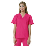 Maevn Womens V-Neck Two Pocket Scrub Top and Flare Leg Pant Set<br/>Style - 10169026<br/>Sizes XL - XXL