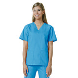 Maevn Womens V-Neck Two Pocket Scrub Top and Flare Leg Pant Set<br/>Style - 10169026<br/>Sizes XXS - L