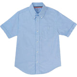 French Toast Kids Short Sleeve Oxford Shirt Blue