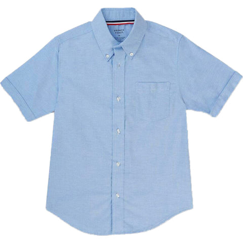 French Toast Kids Short Sleeve Oxford Shirt Blue