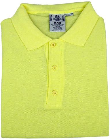 Tanvir Mens Yellow 1021M Short Sleeve Pique Polo Shirt <br> Sizes S to XL