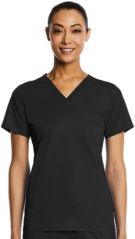Maevn Women's Scrub Top 1778 Eon Sport Chest Pocket V-Neck Sizes  XS to 3XL