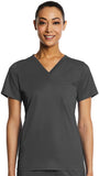 Maevn Women's Scrub Top 1778 Eon Sport Chest Pocket V-Neck Sizes  XS to 3XL