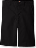 Dickies Boys Black & Khaki Flat Front Shorts 42562 BLK/KHI Extra-Pocket <br> Sizes 05, 07 &16