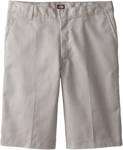Dickies Boys Silver Shorts Flat Front School Uniform <br> Sizes 4 to 10
