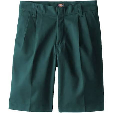 Dickies Boys Pleated Hunter Green Shorts 57562 <br> Sizes 16 to 20