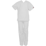 Dickies Unisex V-Neck Top and Drawstring pants Style - 83006706 Sizes XS - XL White