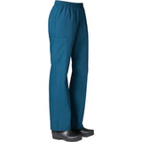 Maevn Core Womens Full Elastic Band Cargo Pant Style 9016 - Petite 28" Plus Size XS - XL Caribbean Blue
