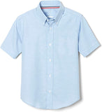 French Toast Toddlers Short Sleeve Oxford Shirt Sizes 2T - 4T </br> White & Light Blue