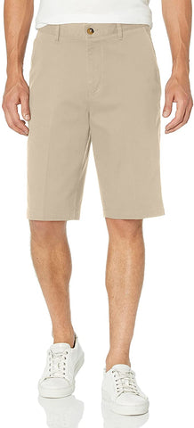 French Toast Mens Stretch Flat Front Shorts </br> Khaki </br> Size 32" - 38"