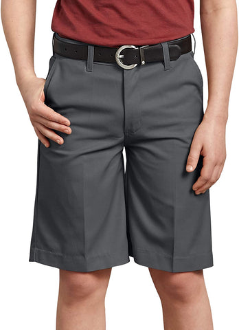 Dickies Boys' Flexwaist Flat Front Short Charcoal KR123<br> Sizes 4 - 20