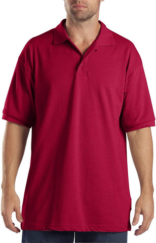Dickies Men's English Red Short-Sleeve Pique Polo Shirt KS5552-ER <br> Size M - XL