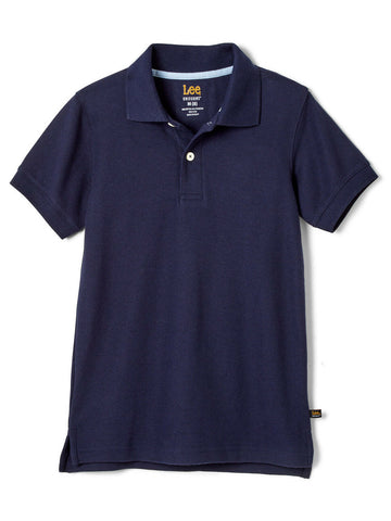 Lee Uniform Short Sleeve Kids Pique Polo - Navy<br>Sizes XS - XXL