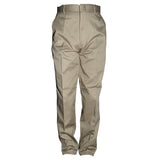 Classic Mens Flat Front Dress Pants Khaki