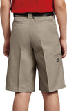 Dickies Boys Black & Khaki Flat Front Flex Waist Short Xtra Pocket QR200-Black & Khaki <br> Size 08, 12 & 14