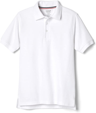 French Toast Mens Short Sleeve Pique Polo Shirt SA9084Y <br> Size S to 3XL <br> White, Light Blue, Black, <br> Navy, Heather Gray, Gold, <br> Royal Blue, Yellow