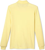French Toast Men's Yellow Long Sleeve Pique Polo SA9085 <br> Sizes S, M, L, XL & 2XL