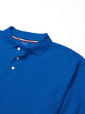 French Toast Men's Royal Blue Long Sleeve Pique Polo SA9085Y <br> Sizes 2XL & 3XL