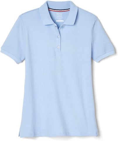 French Toast Juniors Light Blue Short Sleeve Stretch Pique Polo Shirt SA9403JL <br> Sizes S to XL