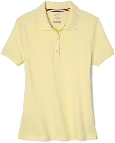 French Toast Girls Yellow Short Sleeve Stretch Pique Polo SA9403 <br> Sizes S - XXL