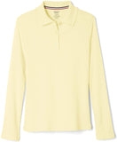 French Toast Girls Yellow Long Sleeve Interlock Polo SA9424 <br> Sizes 12 - 20