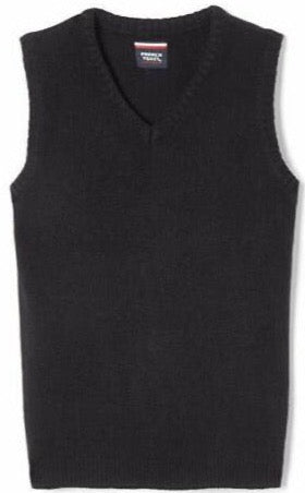 French Toast Big Kids Black V-Neck Sleeveless Sweater<br>Sizes M - XL</br>