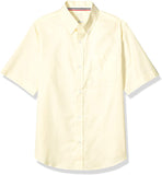 French Toast Mens Husky Yellow Short Sleeve Oxford Shirt SE9003H <br> Sizes L, XL, 2XL