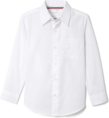 French Toast Boys & Girls White Long Sleeve Broadcloth Shirt SE9004 <br> Sizes 06-20