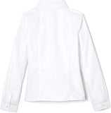 French Toast Juniors White Long Sleeve Oxford Shirt SE9287P <br> Plus Sizes 42 to 46