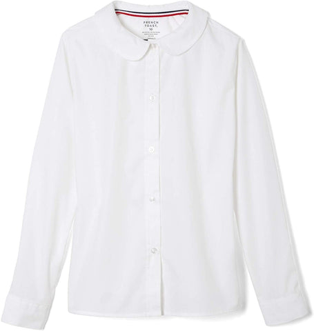French Toast Girls White Long Sleeve Blouse Peter Pan Collar SE9321 <br> Size 20