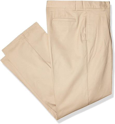 French Toast Men's Khaki Pleated School Pants SK9103Y Relaxed Fit <br> Sizes 31 to 38